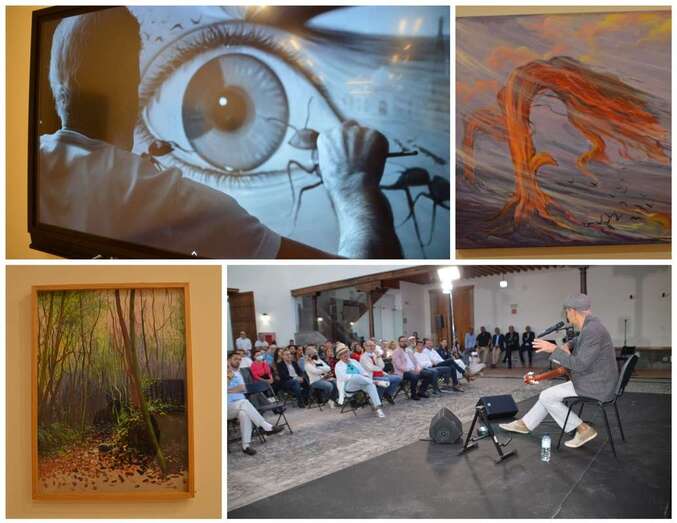 Momento del acto de esta noche en la Casa Condal/TA.
